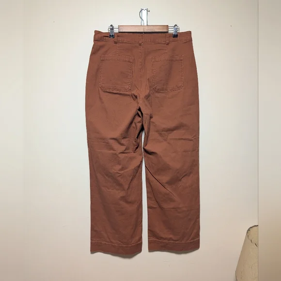 Old Navy 12 Tall High Rise Wide Leg Rust Pants Stretch - Picture 5 of 7